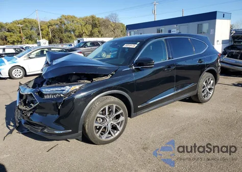 2022 Acura Mdx Technology z USA, uszkodzony, nr VIN 5J8YE1H44NL037111